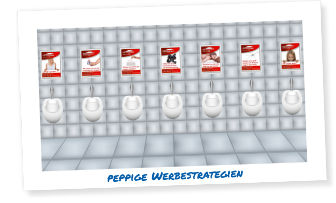 Toilettenwerbung